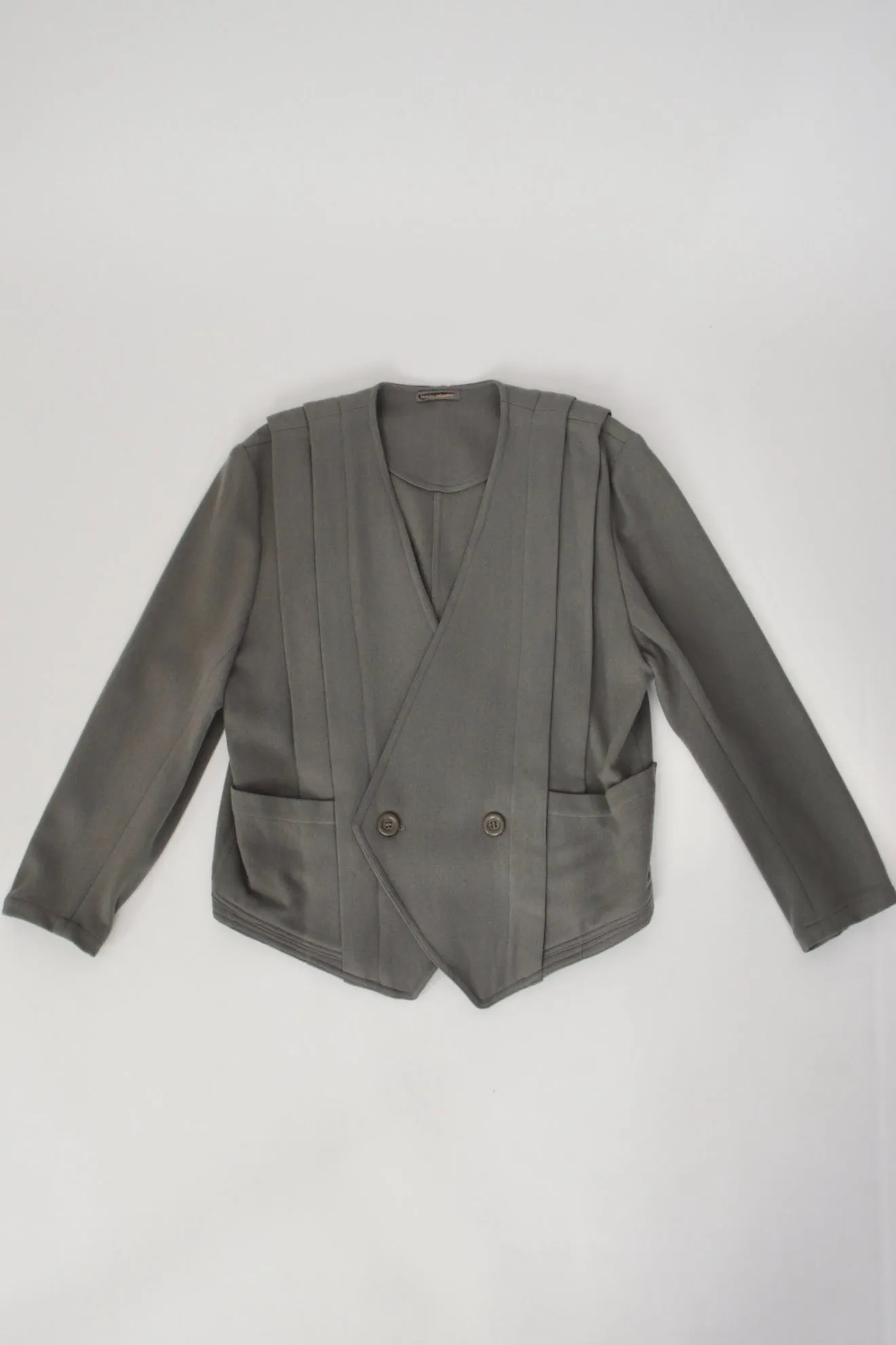 1980s Issey Miyake Wool Pin Tucked Jacket