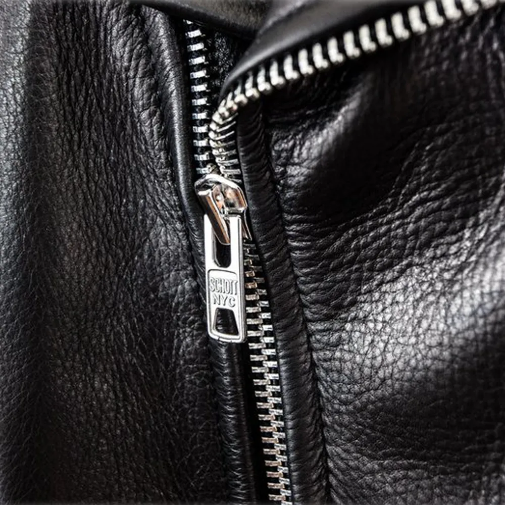 519 Waxy Natural Cowhide Perfecto Leather Jacket
