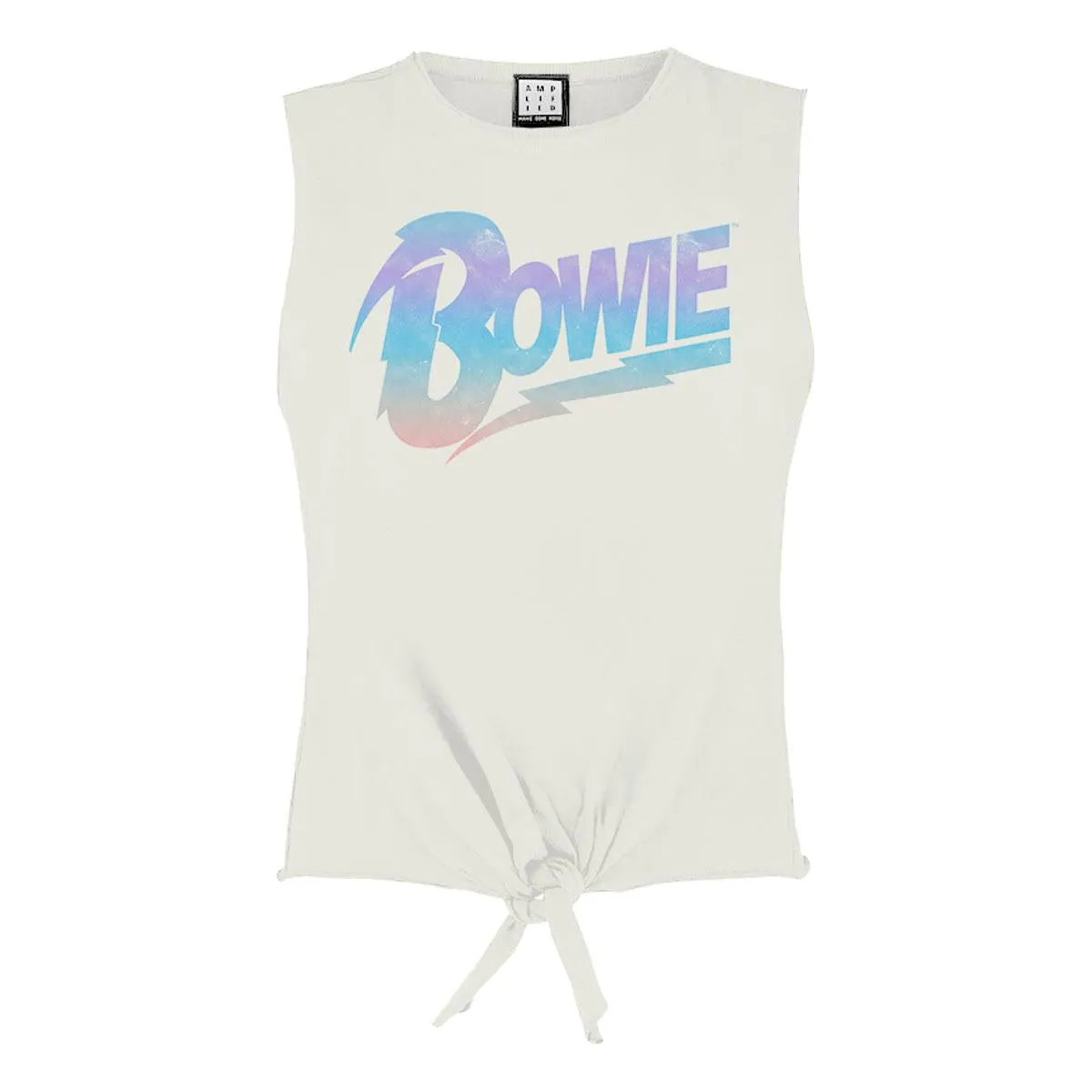 Amplified Womens/Ladies David Bowie Vintage Logo Crop Top