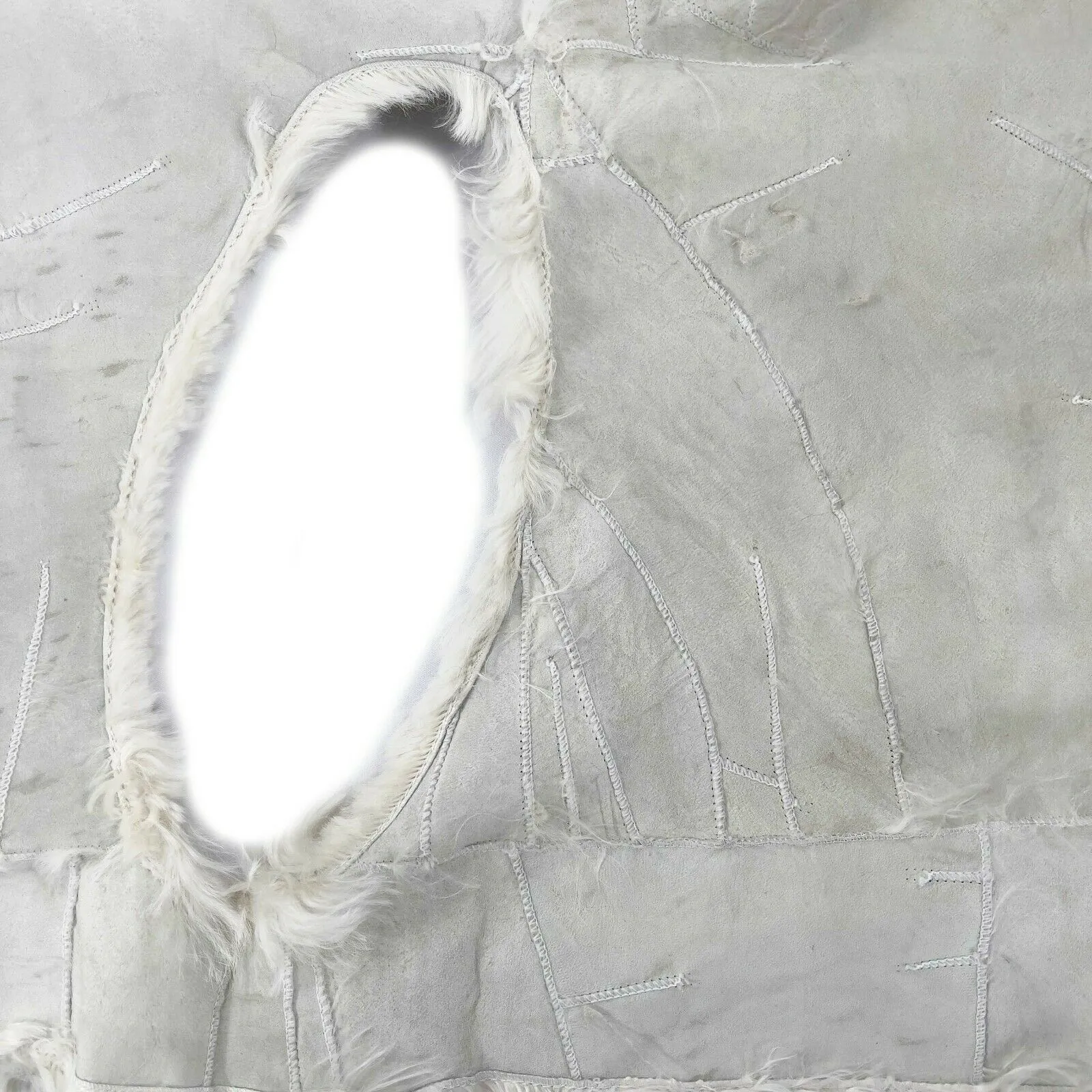 Ann Demeulemeester- Llama Shearling Fur Vest Jacket - Ivory - Size M