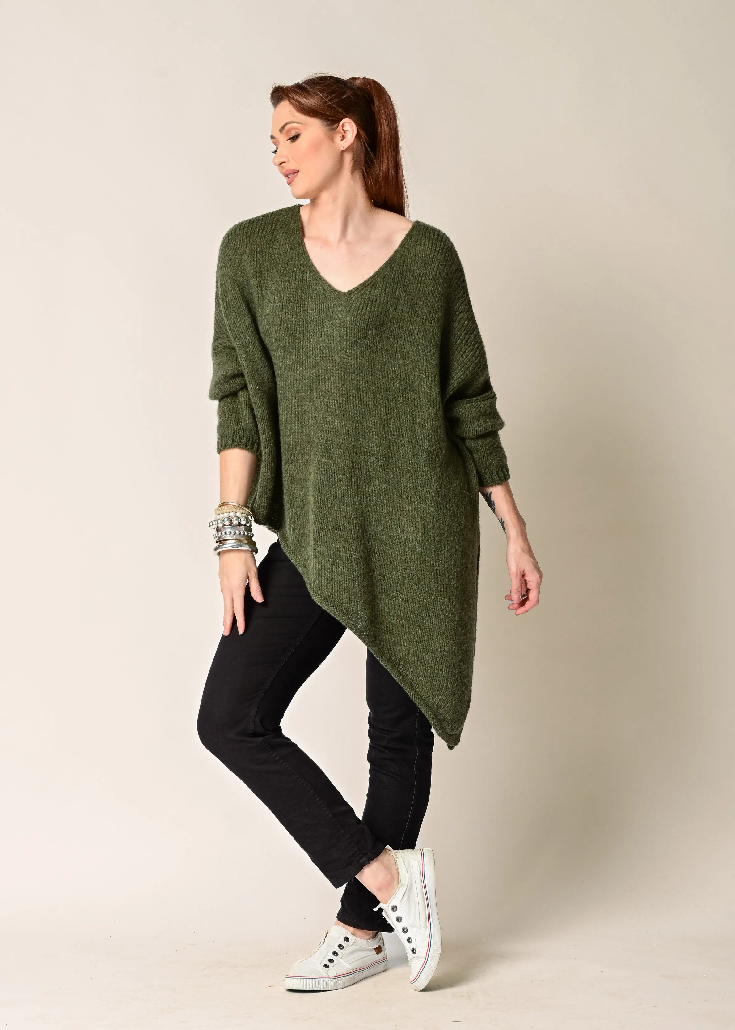 Aysha Knit Top in Khaki