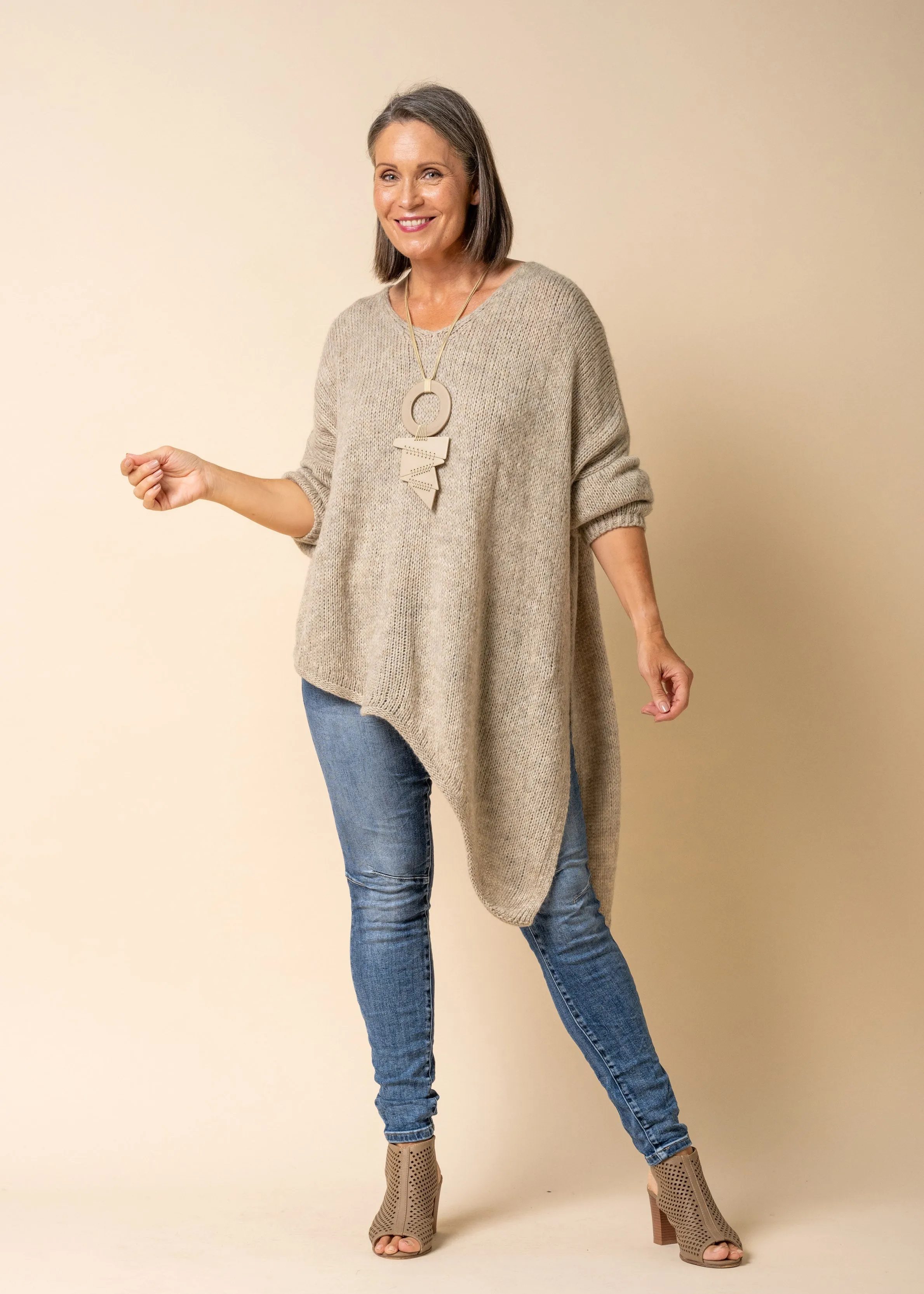 Aysha Knit Top in Latte