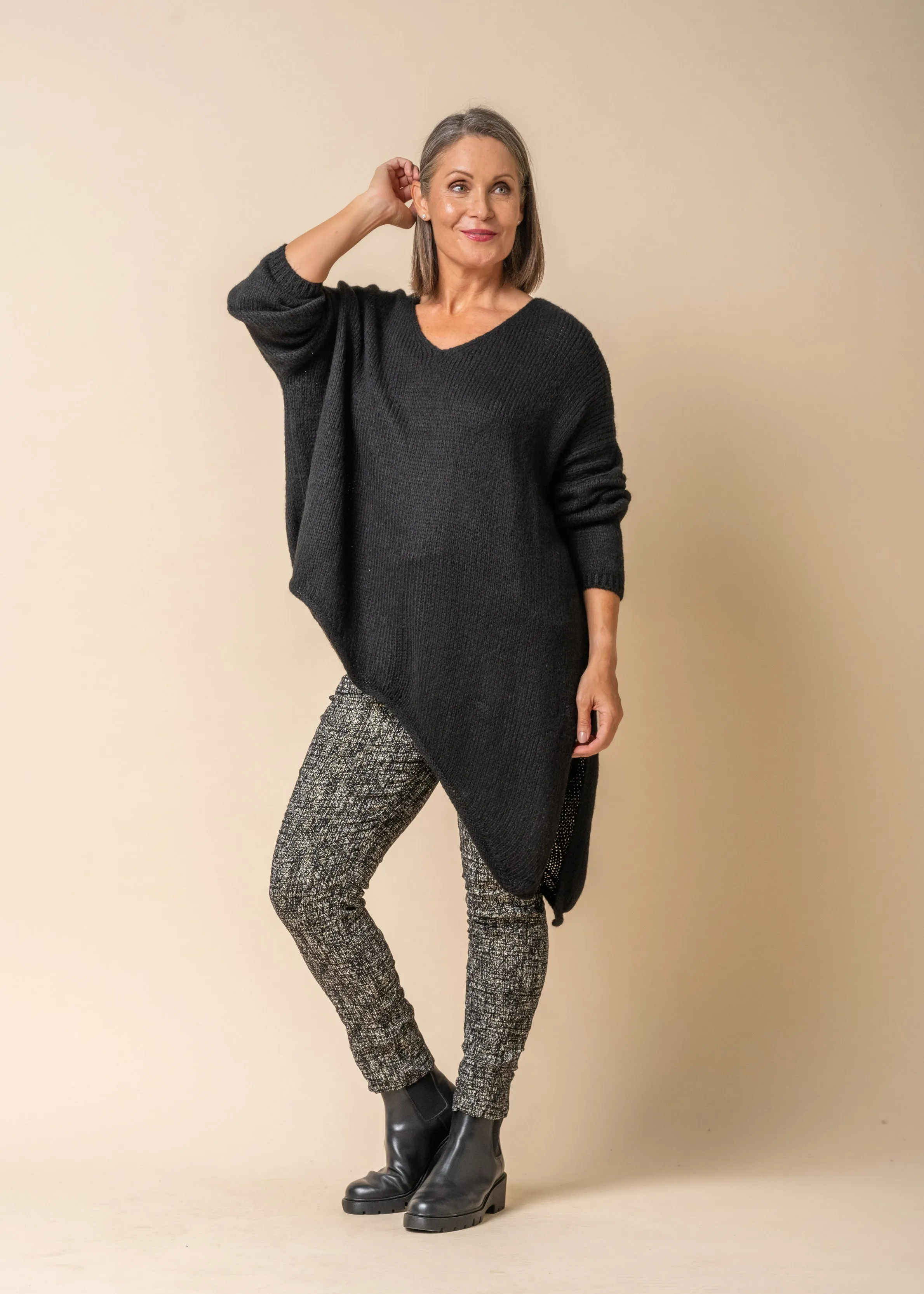 Aysha Knit Top in Onyx