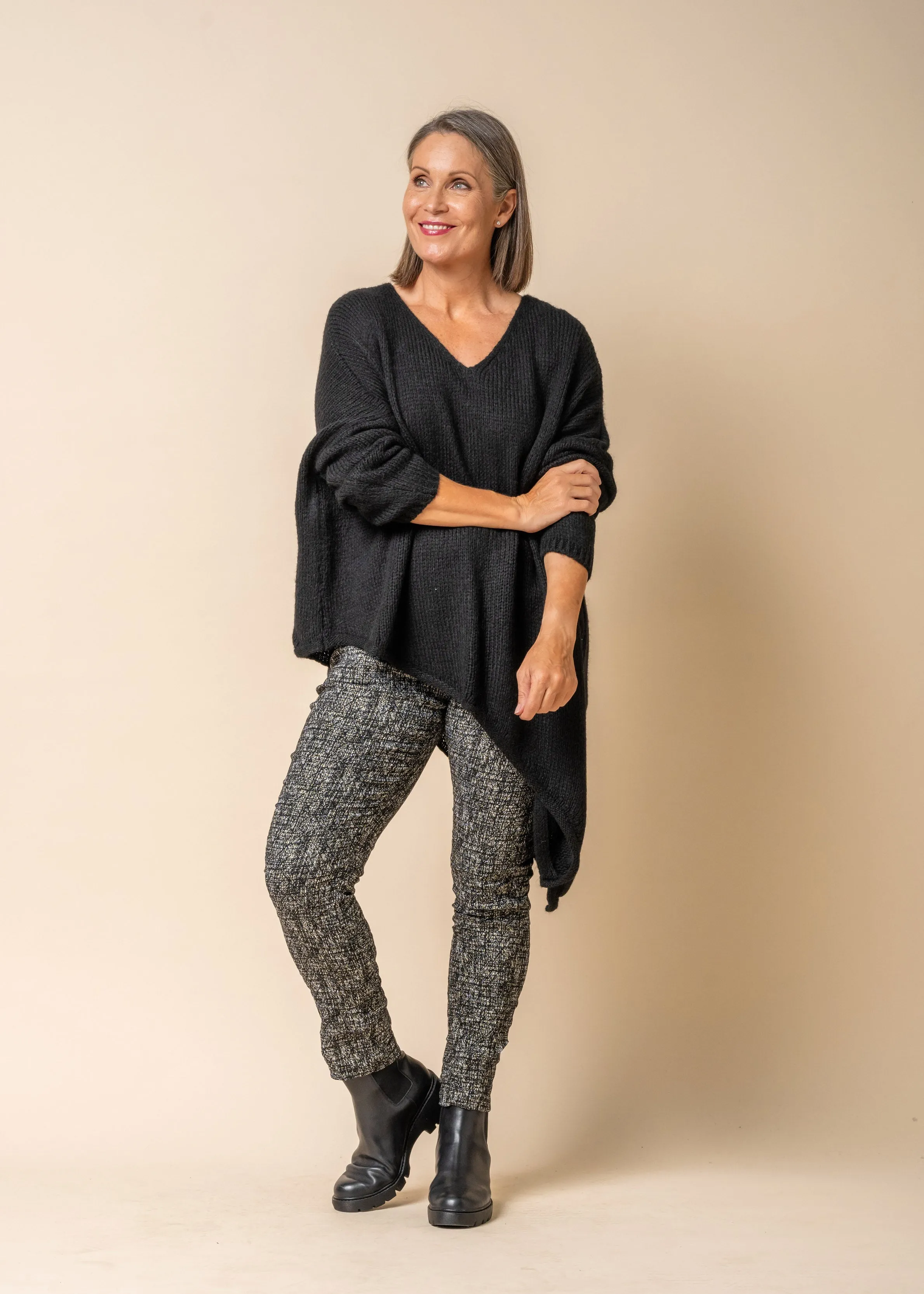 Aysha Knit Top in Onyx