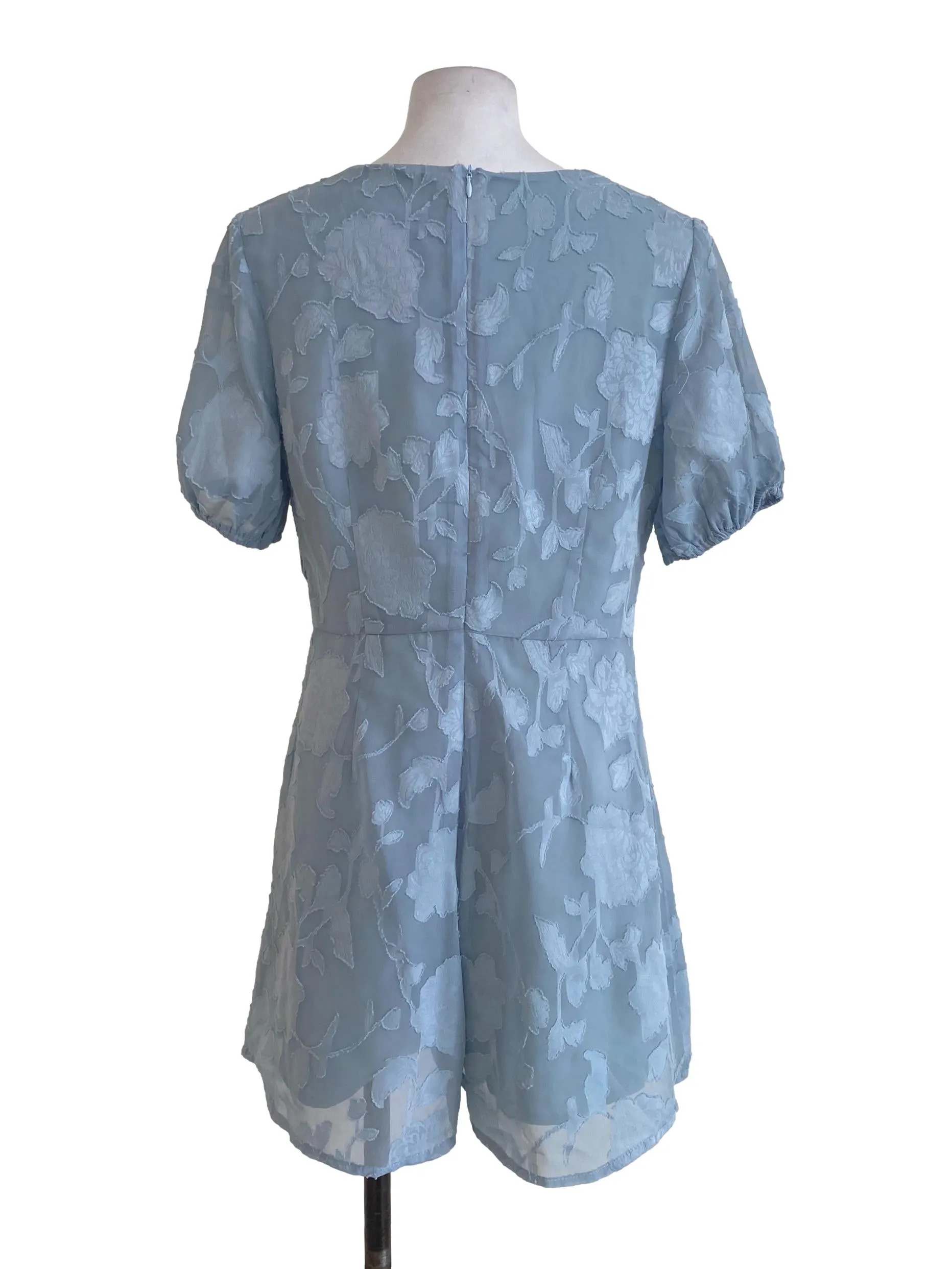 Baby Blue Floral Romper