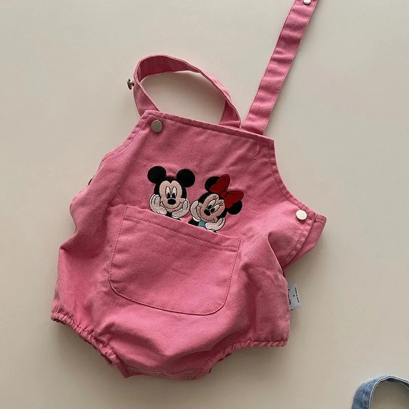 Baby Spring MM Embroidered Romper - Pink