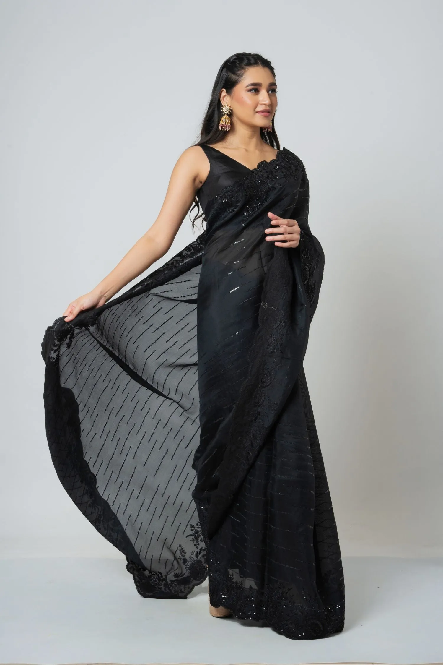 Black Rose Saree
