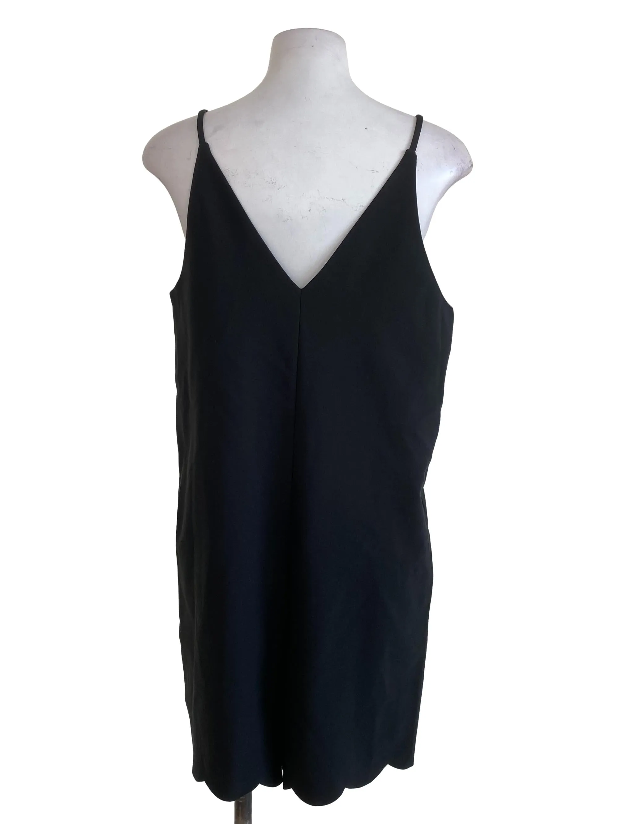 Black Scallop Cut Rompers