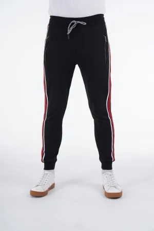 Black Zipper Joggers