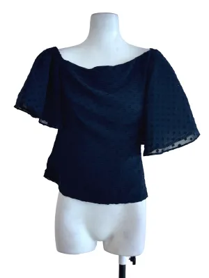 Blue Ruffled Top