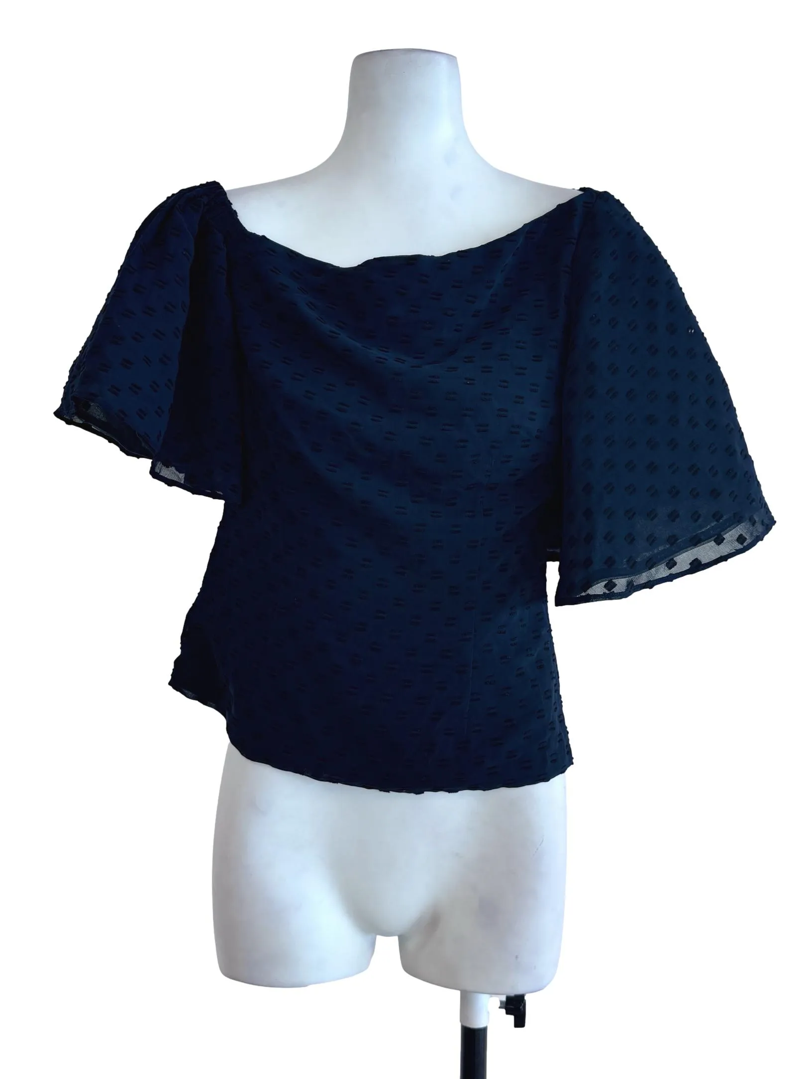 Blue Ruffled Top