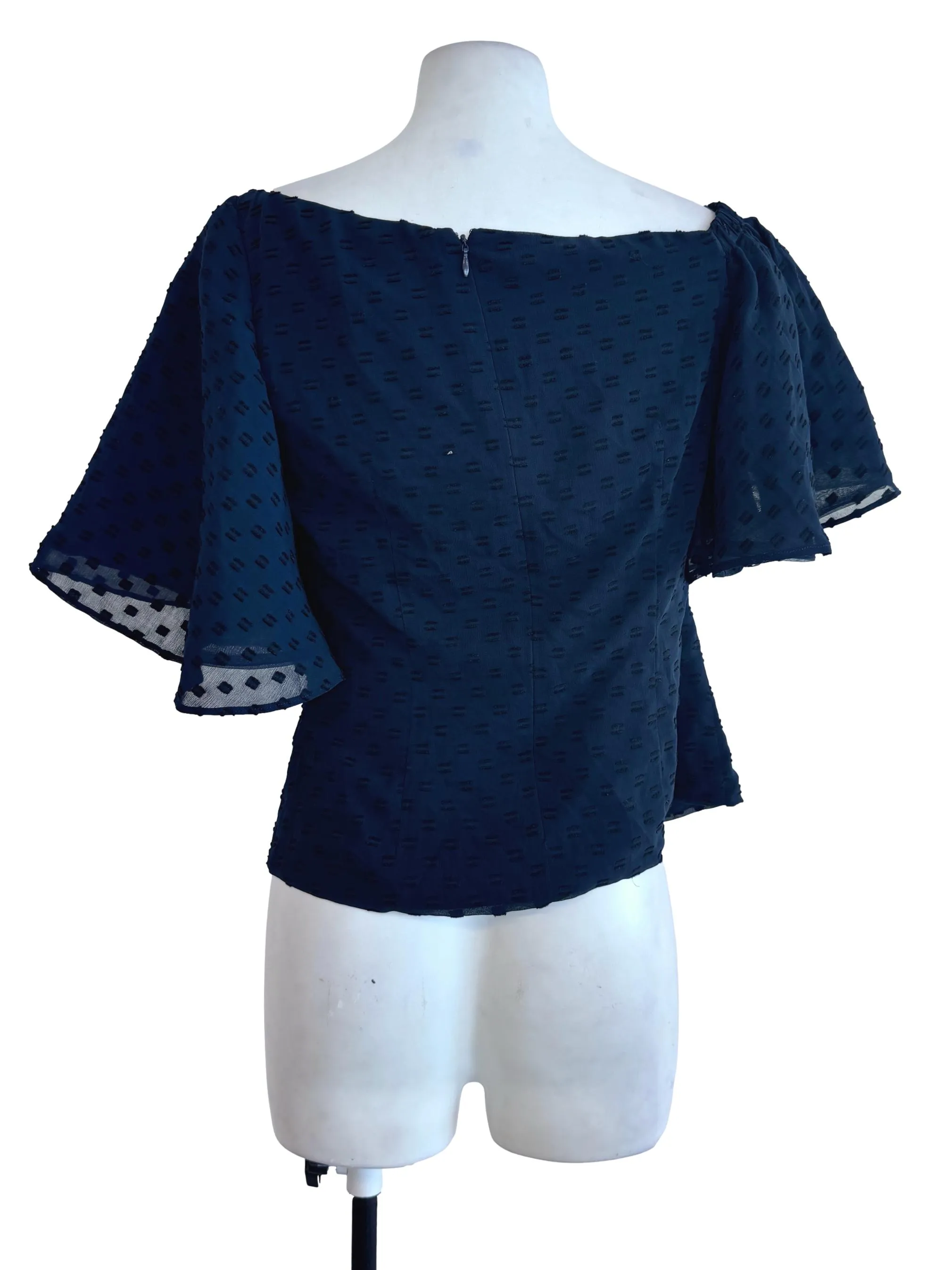 Blue Ruffled Top