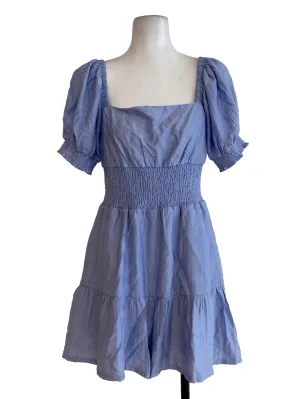 Blue Textured Rompers