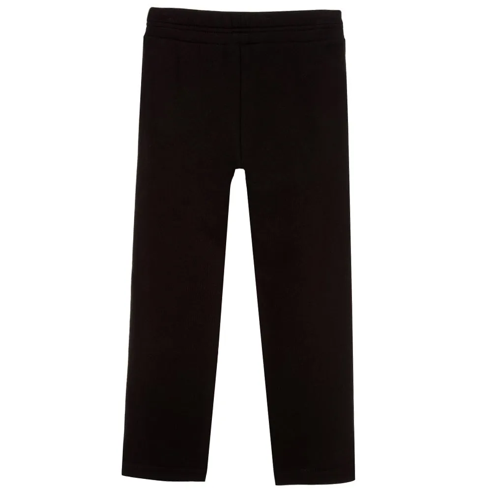 Boys Jogging Pant with Logo Stripe-Black