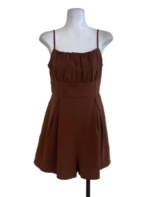 Brown Blouson Rompers