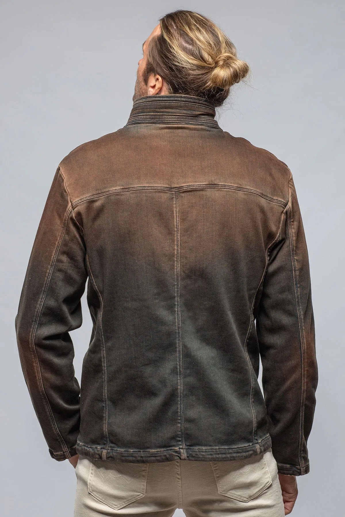 Buster Over-Dyed Denim Jacket In Ruggine