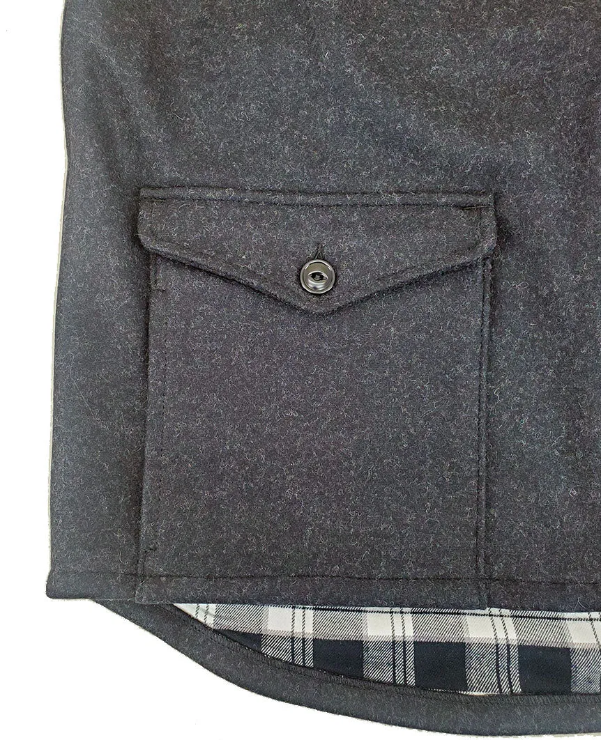 Charcoal Wool Field Vest