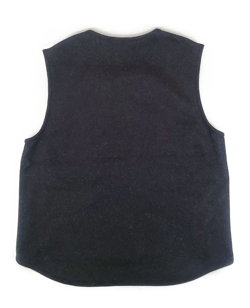 Charcoal Wool Field Vest