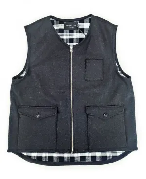 Charcoal Wool Field Vest