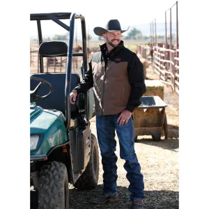 Cinch Men's Brown Quilted Reversible Vest