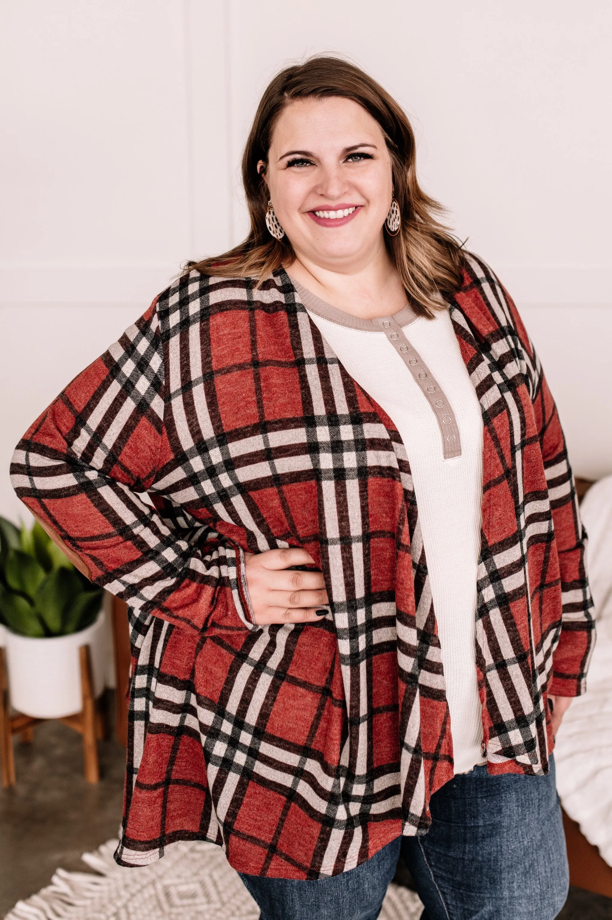 Cold Hands, Warm Cardigan In Plaid