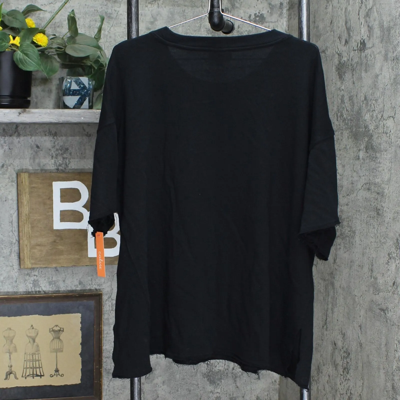 Colsie Women's Oversized Sweatshirt 55ZZW7 Black XL
