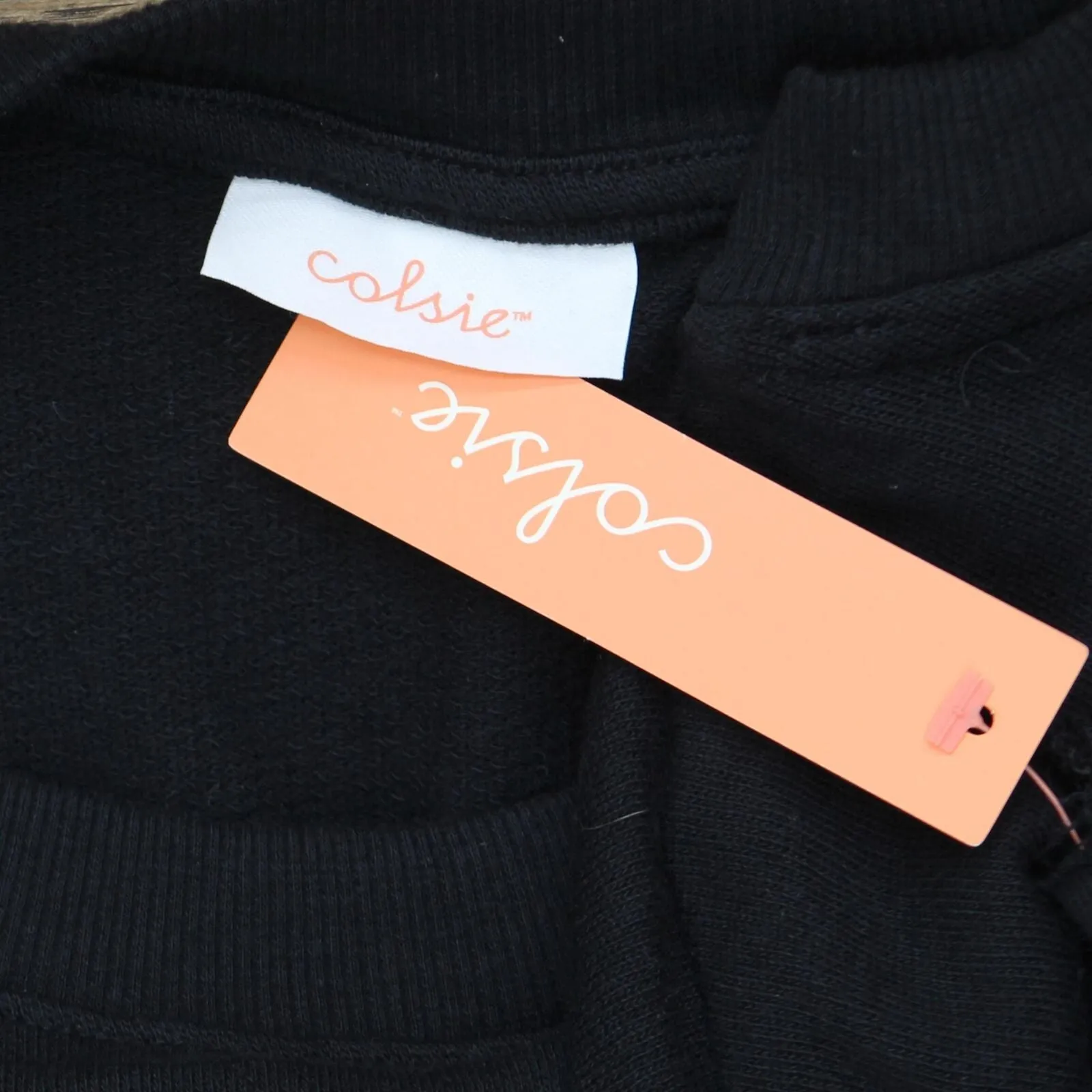 Colsie Women's Oversized Sweatshirt 55ZZW7 Black XL