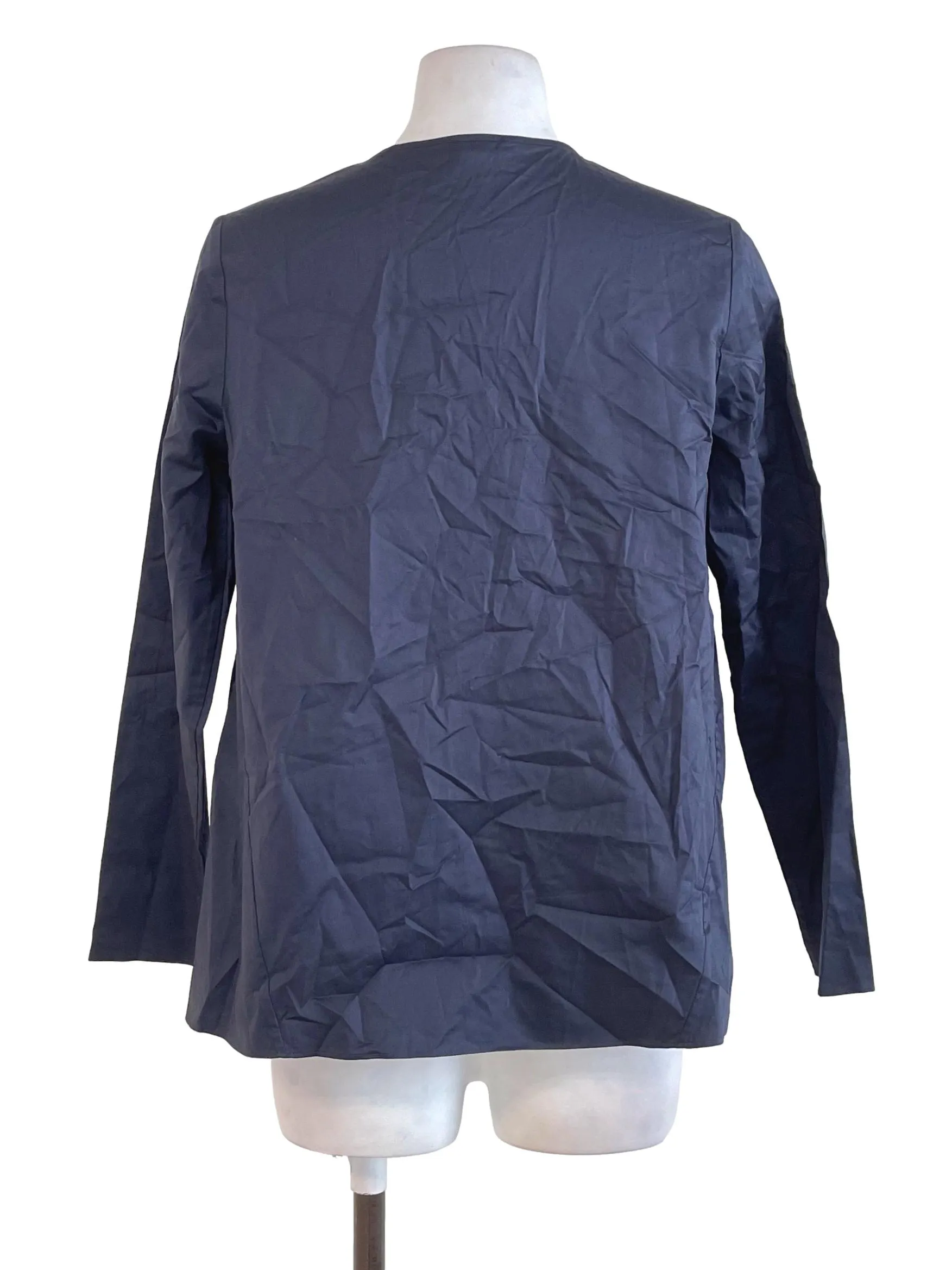 Dark Blue Ruffled Top