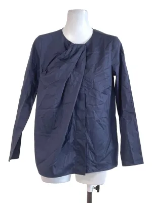 Dark Blue Ruffled Top