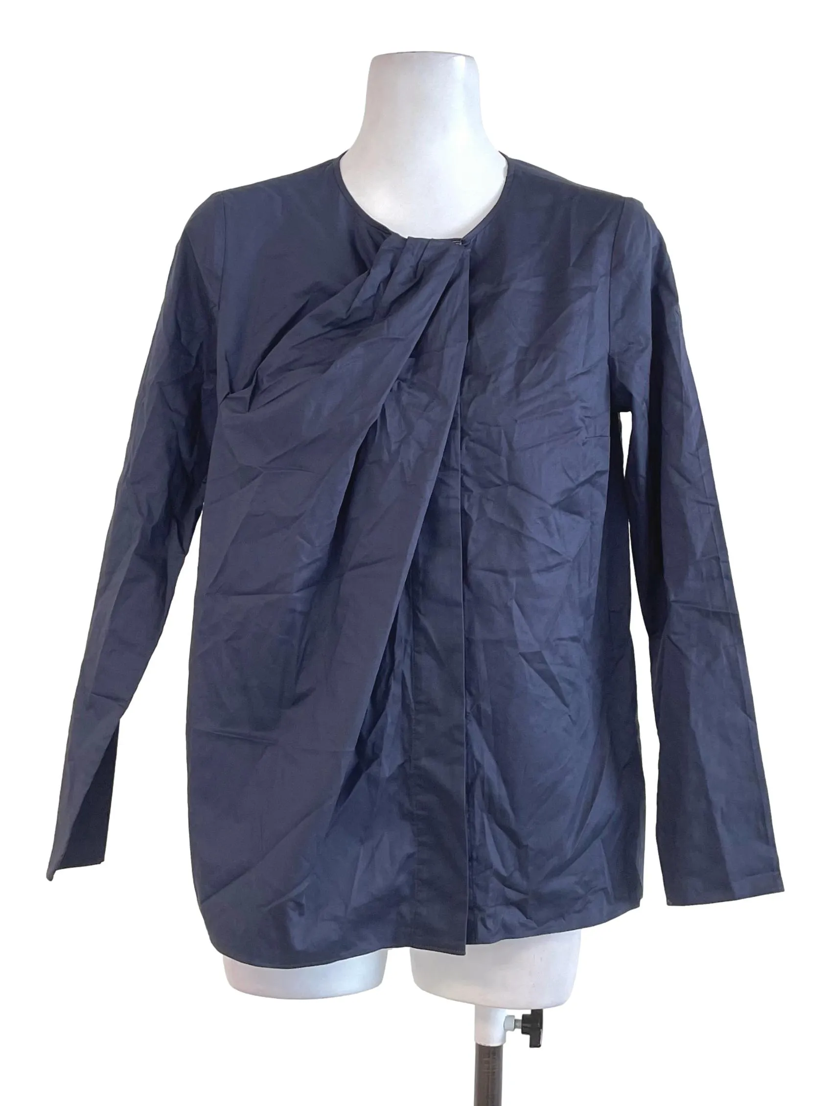 Dark Blue Ruffled Top