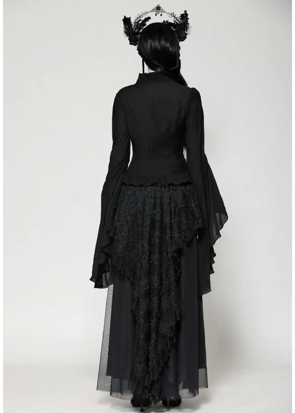 Dark In Love Drina Cross Top Black