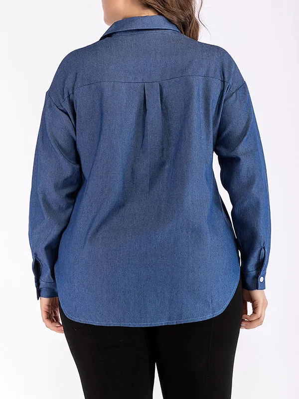 Denim Shirt Plus Size Shirt