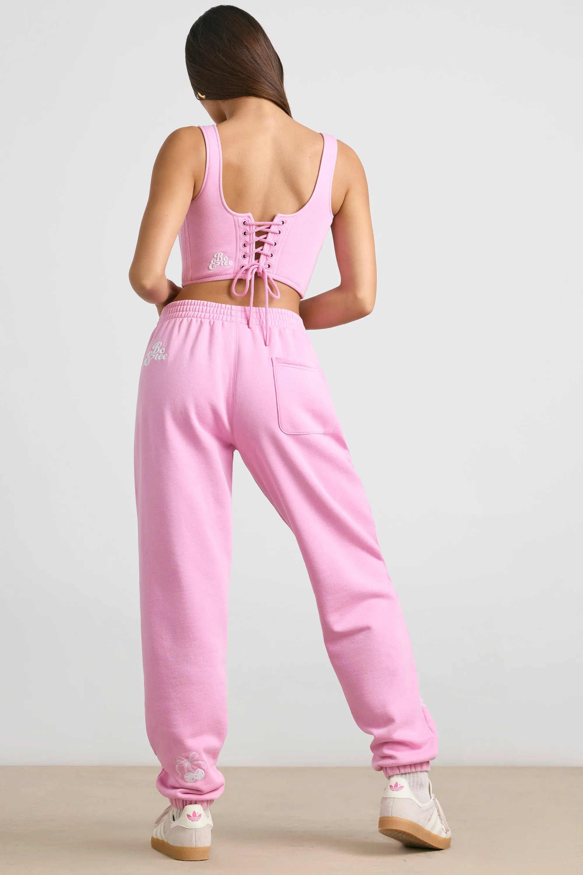 Devotion - Oversized Joggers in Bubblegum Pink