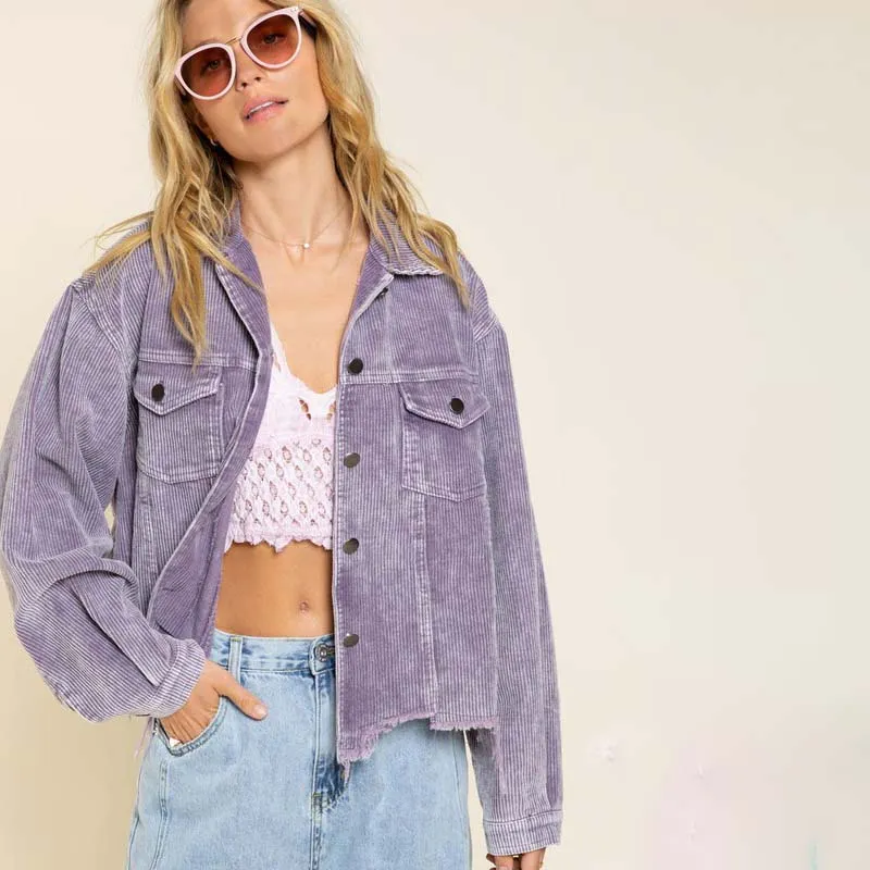 Distressed Corduroy Jacket
