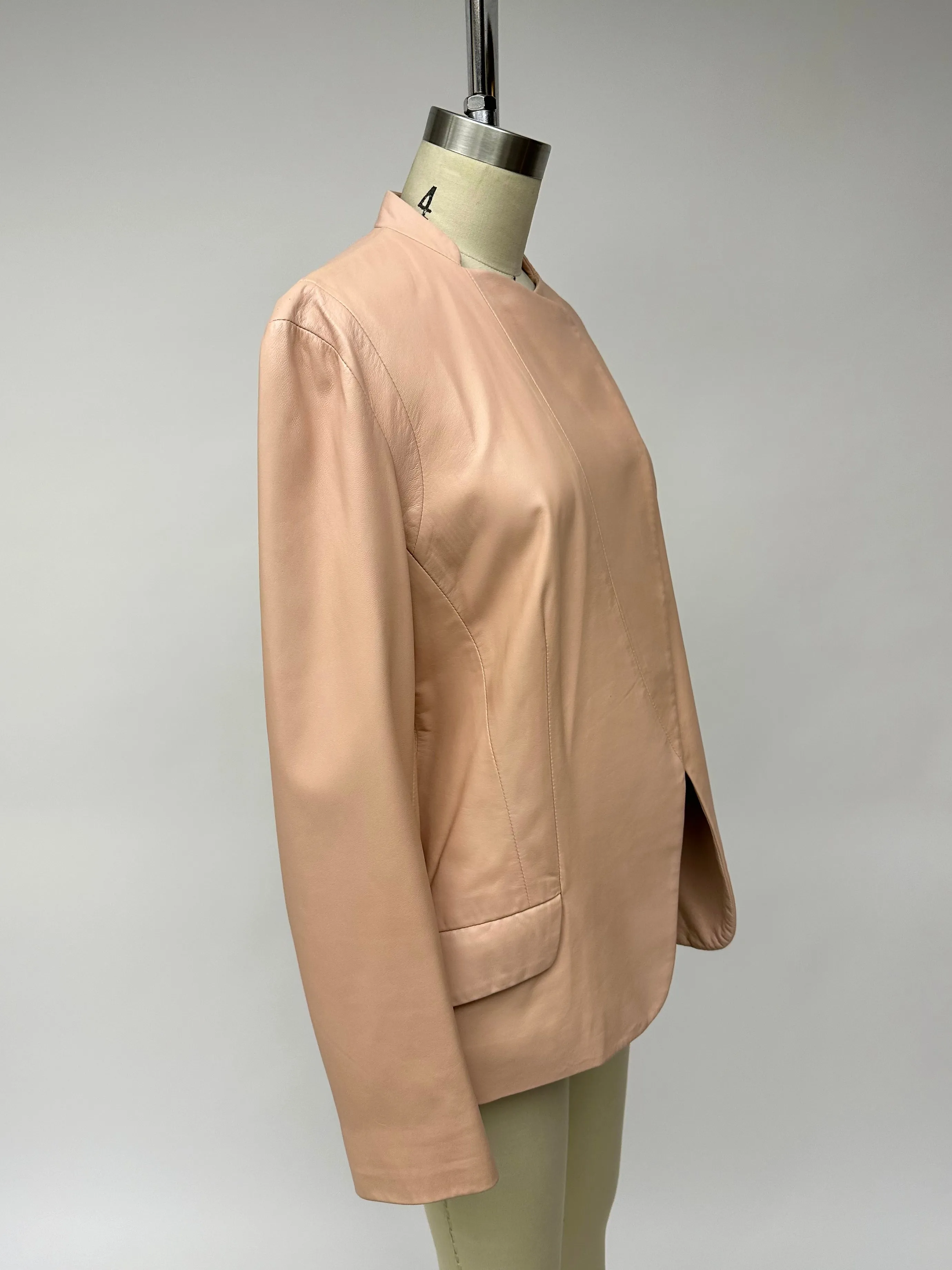 Donna Karan Millenial Pink Lambskin Jacket