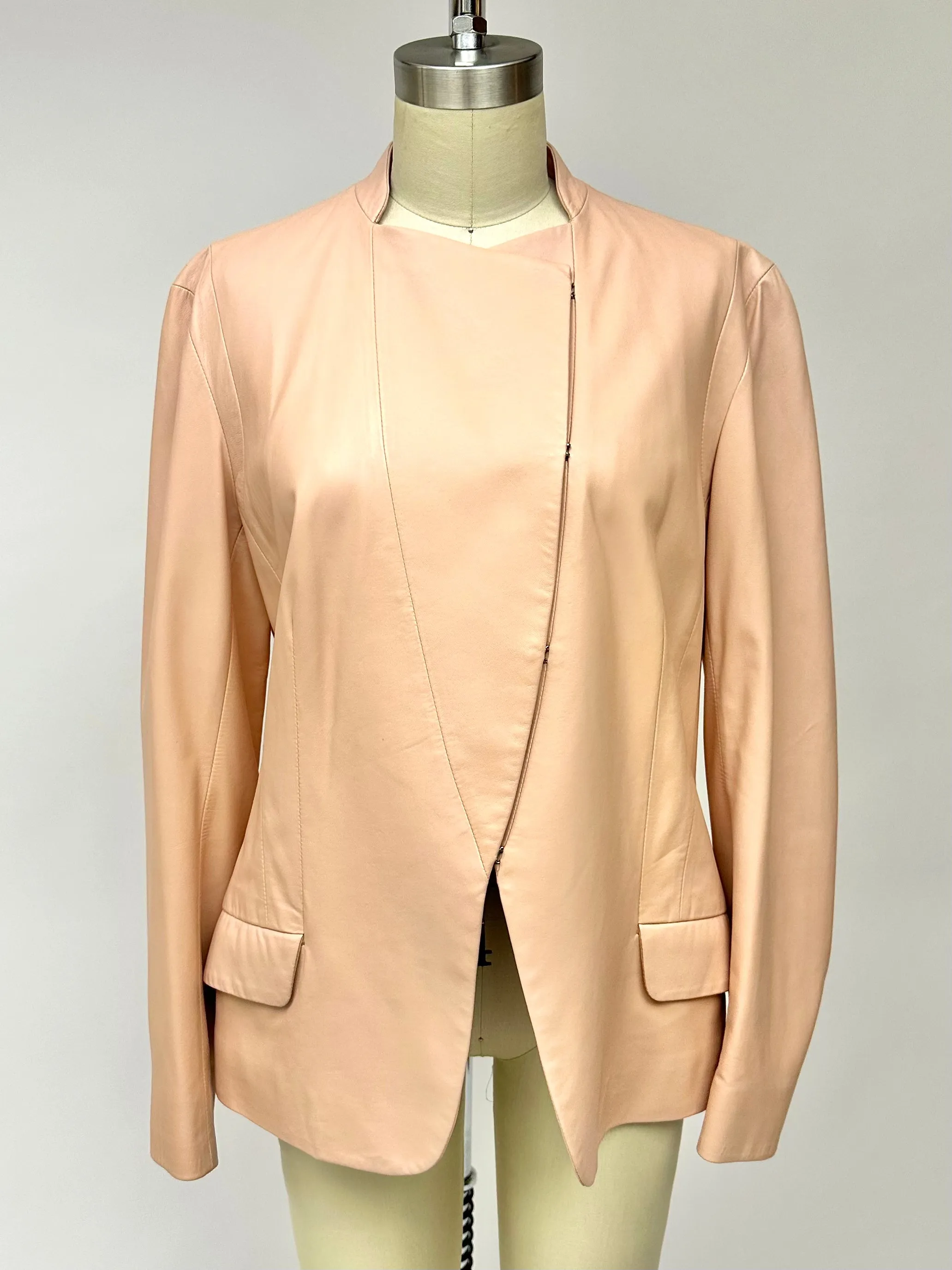 Donna Karan Millenial Pink Lambskin Jacket
