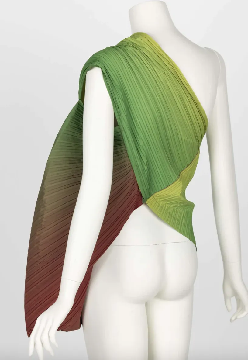 Early Issey Miyake 1989 Collection Ombre One Shoulder Top | M