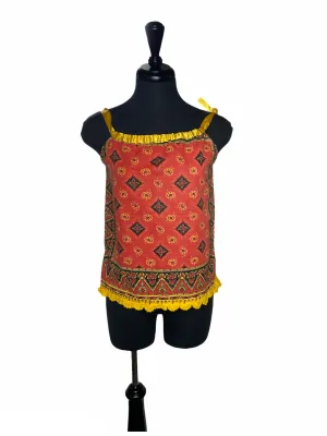 Embroidered Blouses with Ties