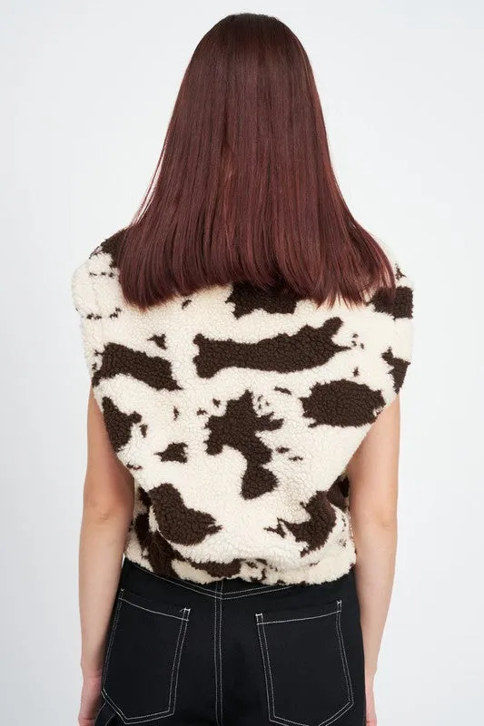 Emory Park COW PRINT Pullover VESTS