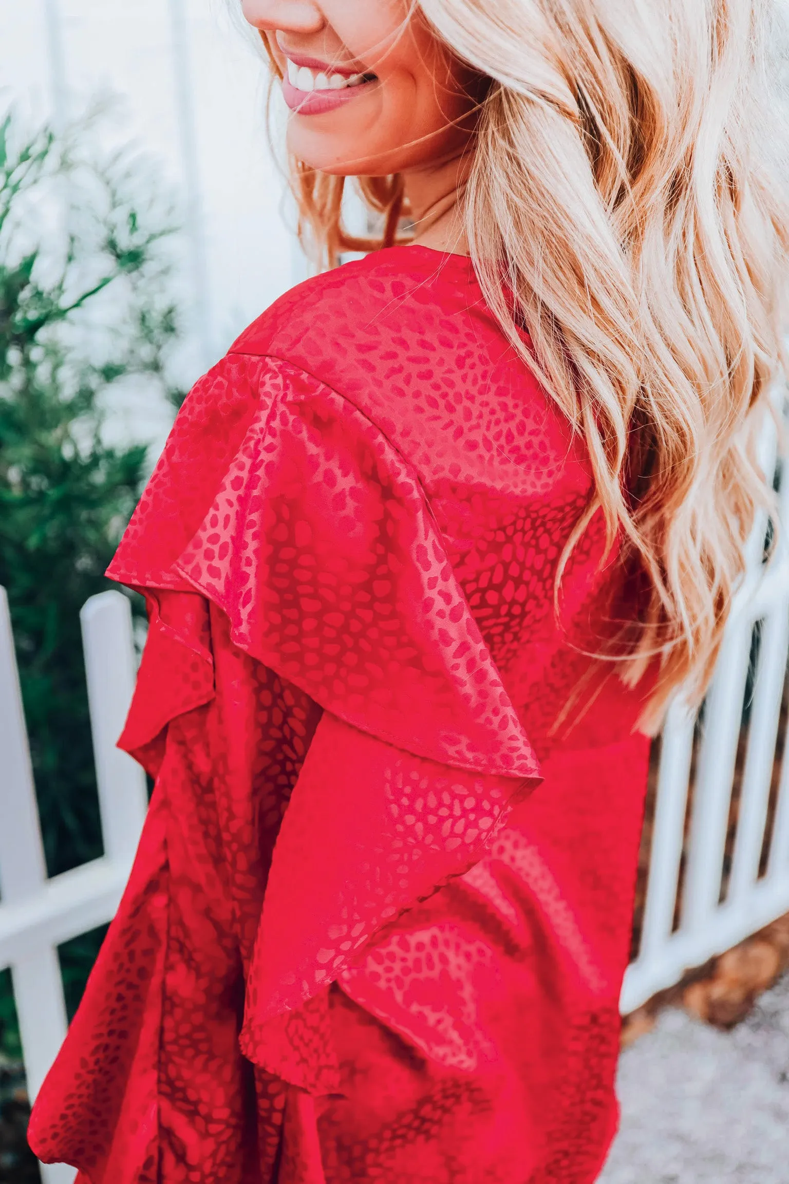 Enchanted Holiday Top - Red  S-3X