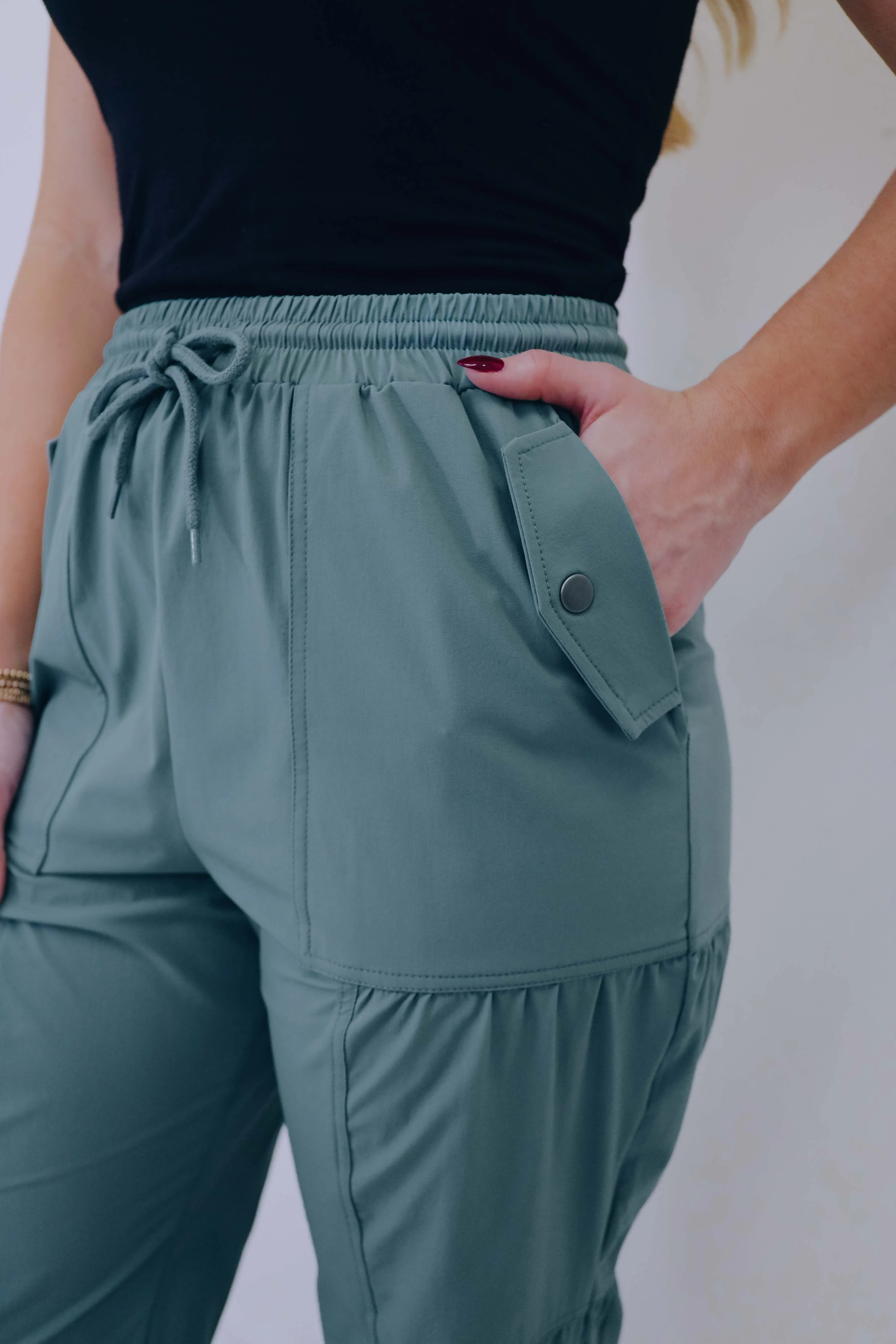 Energized Shirring Detail Active Jogger - 2 Colors