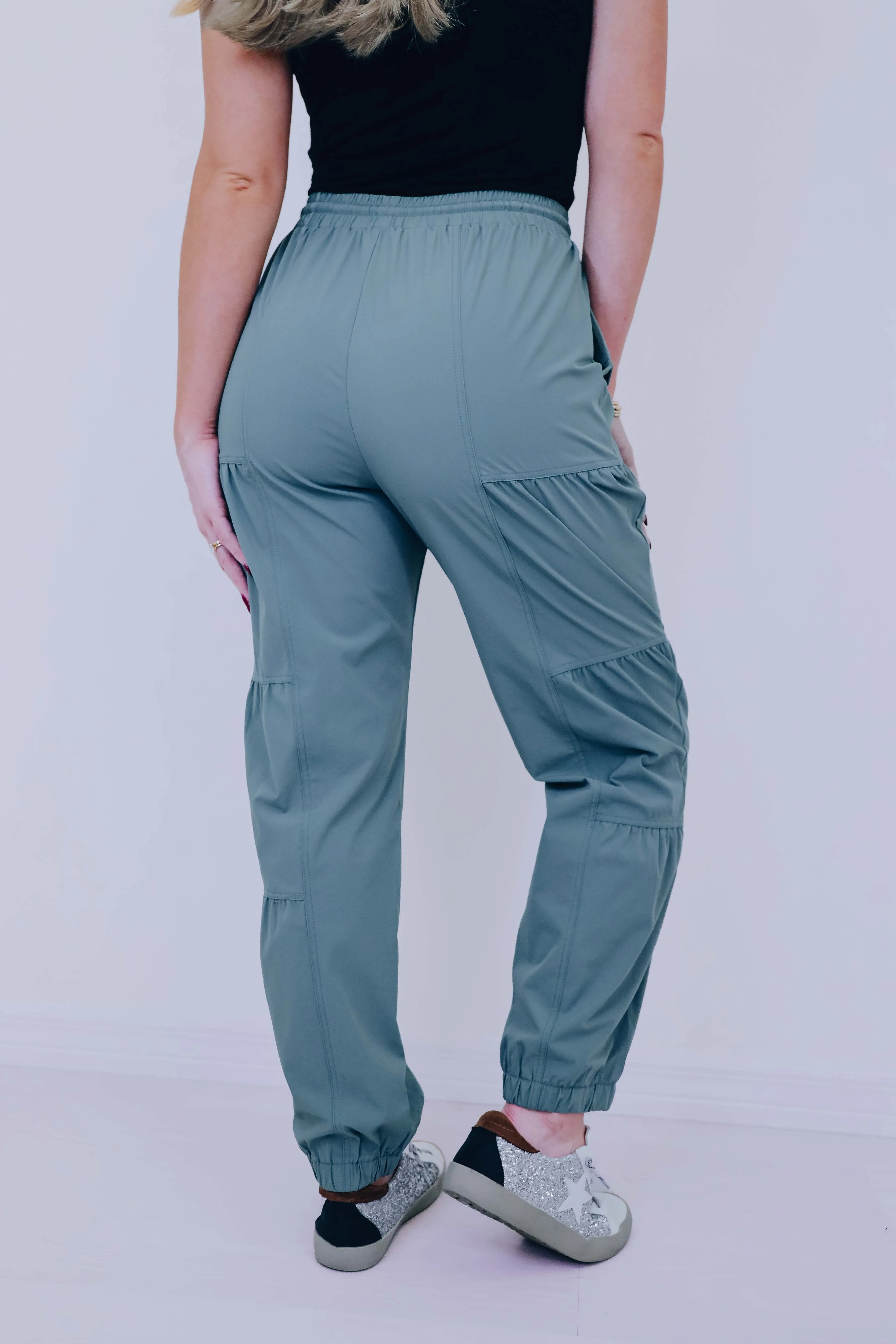 Energized Shirring Detail Active Jogger - 2 Colors