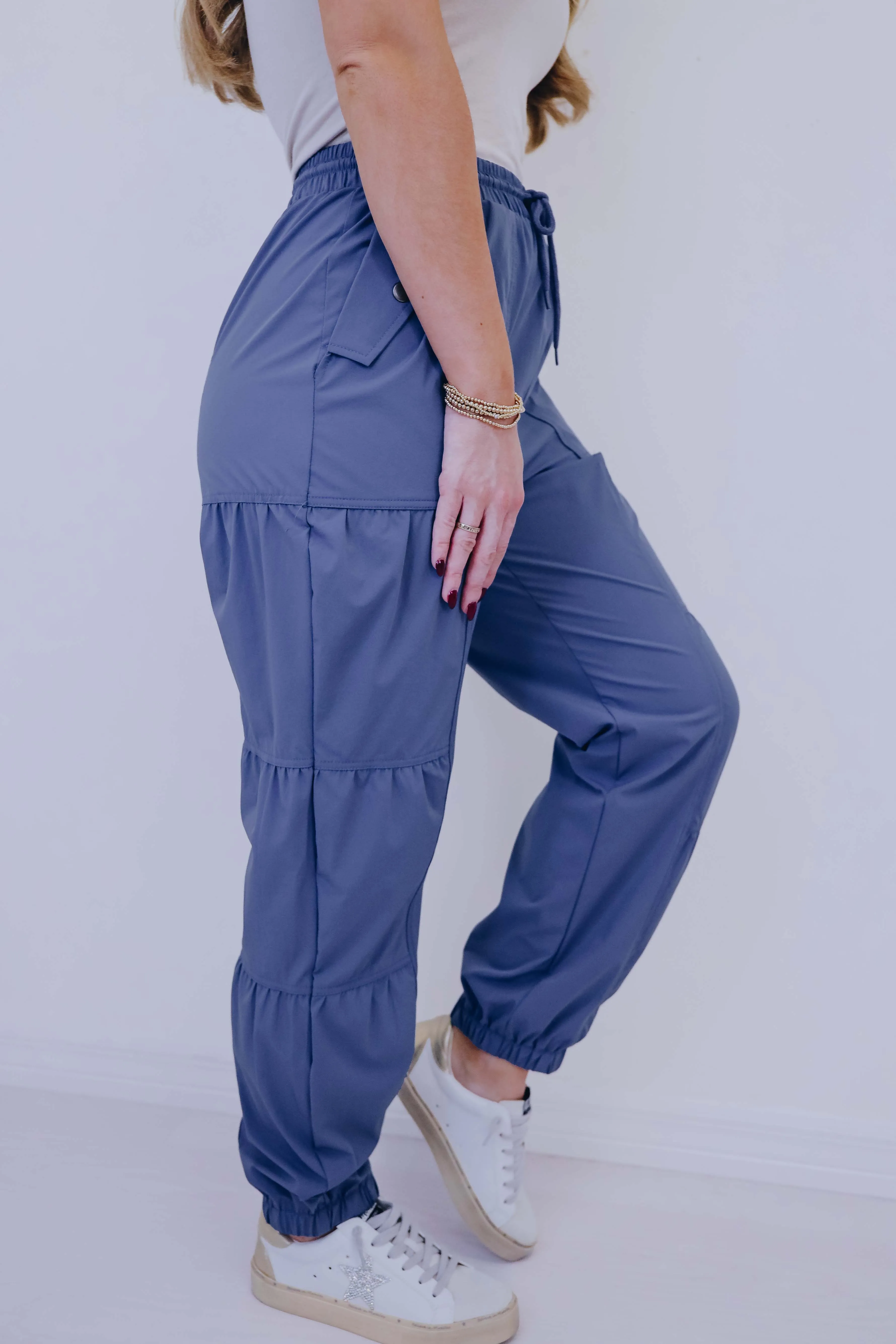 Energized Shirring Detail Active Jogger - 2 Colors