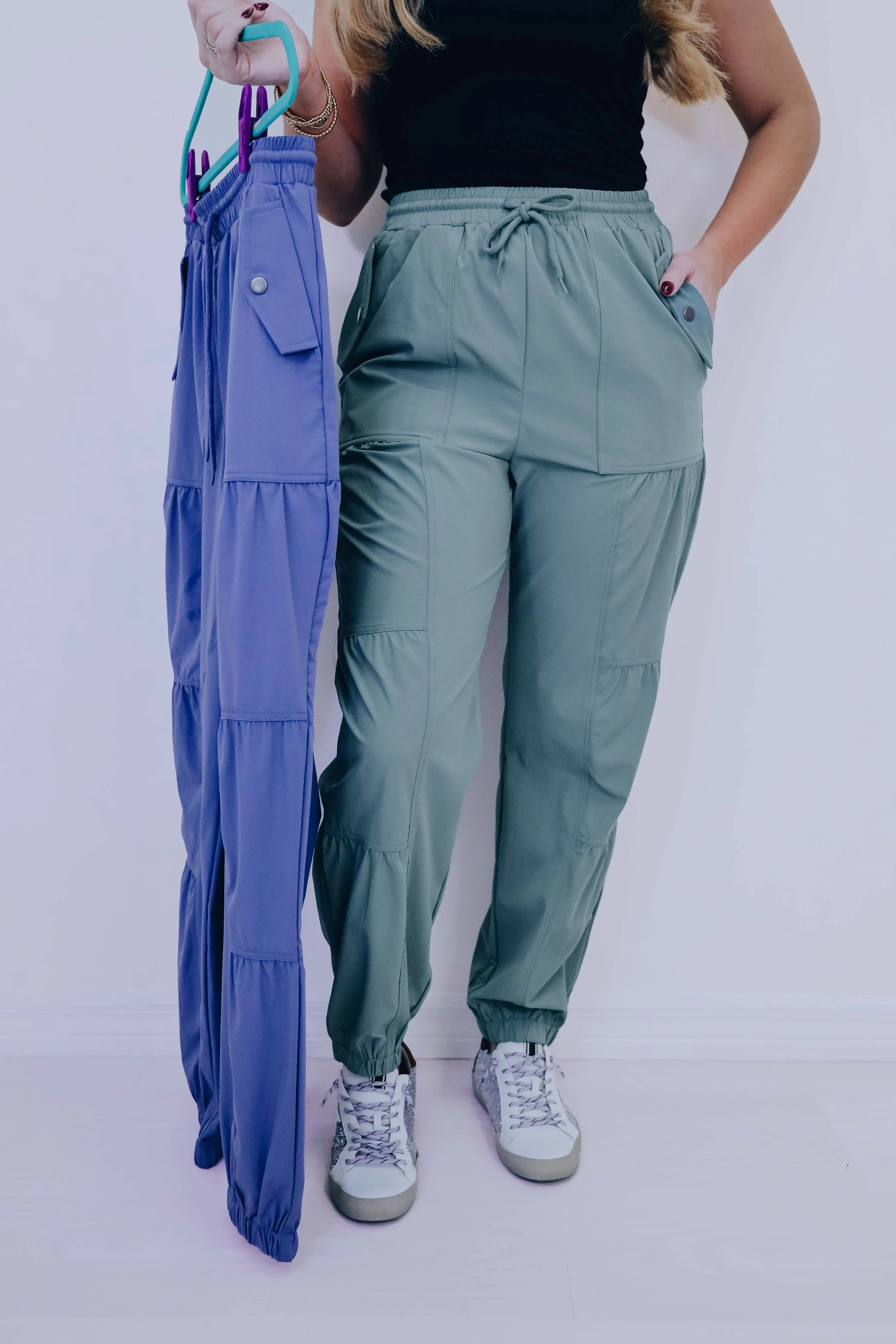 Energized Shirring Detail Active Jogger - 2 Colors