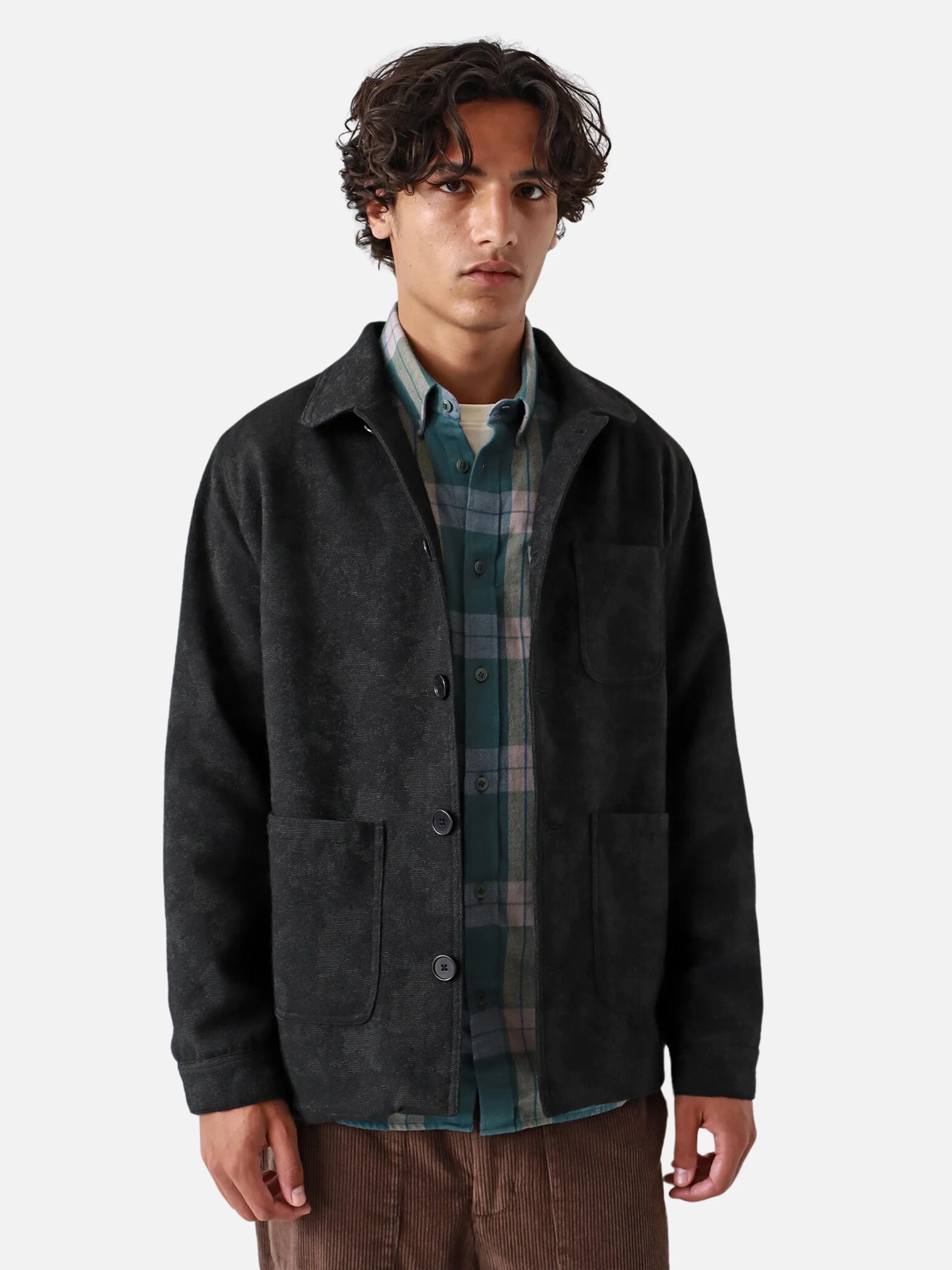 Far Afield Station Jacket - Black Landscape Jacquard
