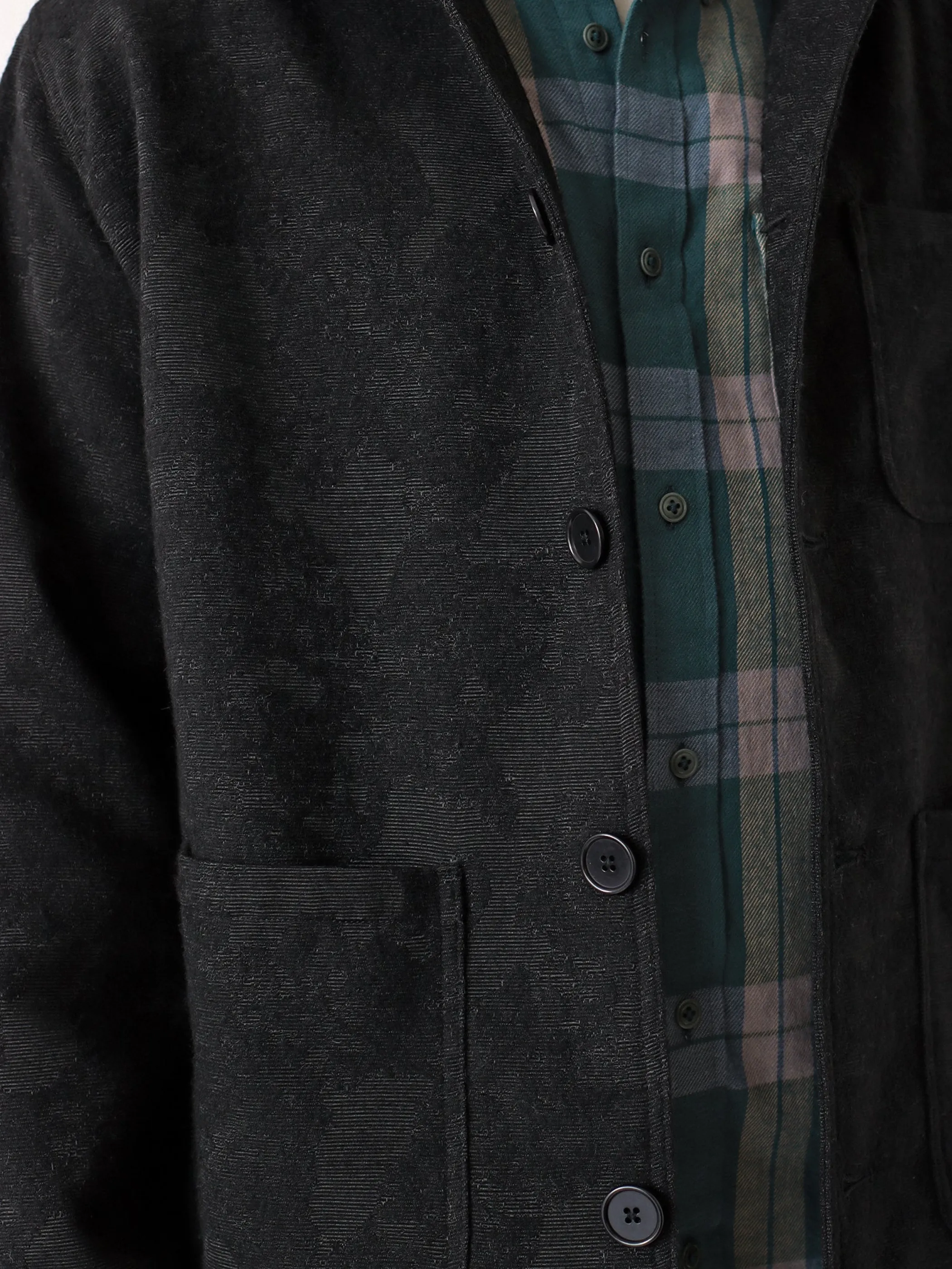 Far Afield Station Jacket - Black Landscape Jacquard