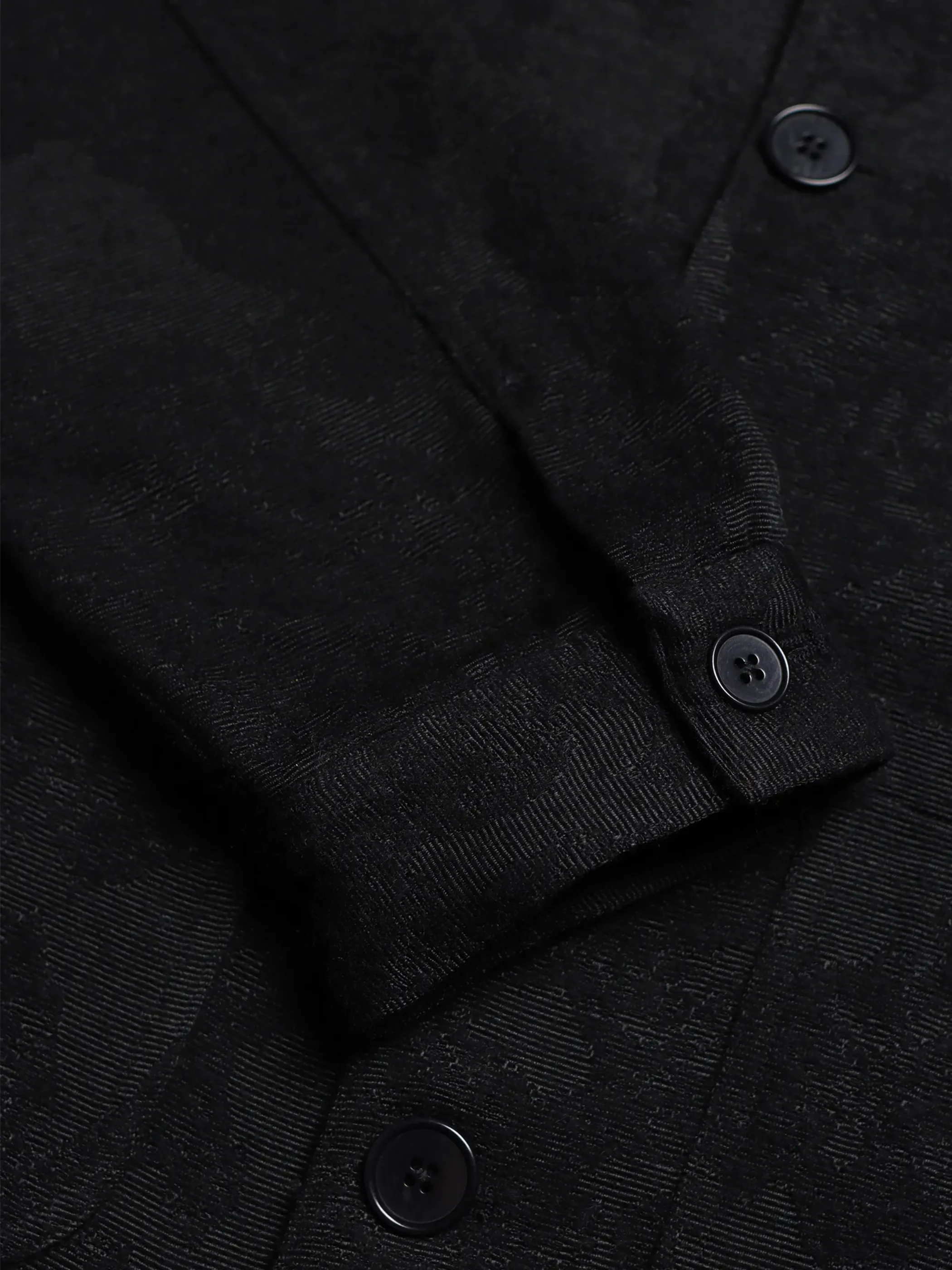Far Afield Station Jacket - Black Landscape Jacquard
