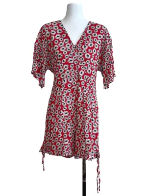 Floral Red Rompers