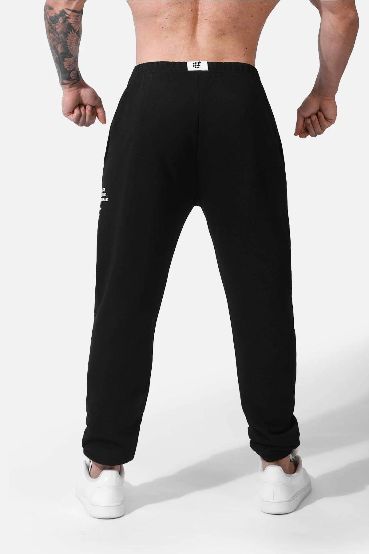 French Terry Athletic Joggers - Black