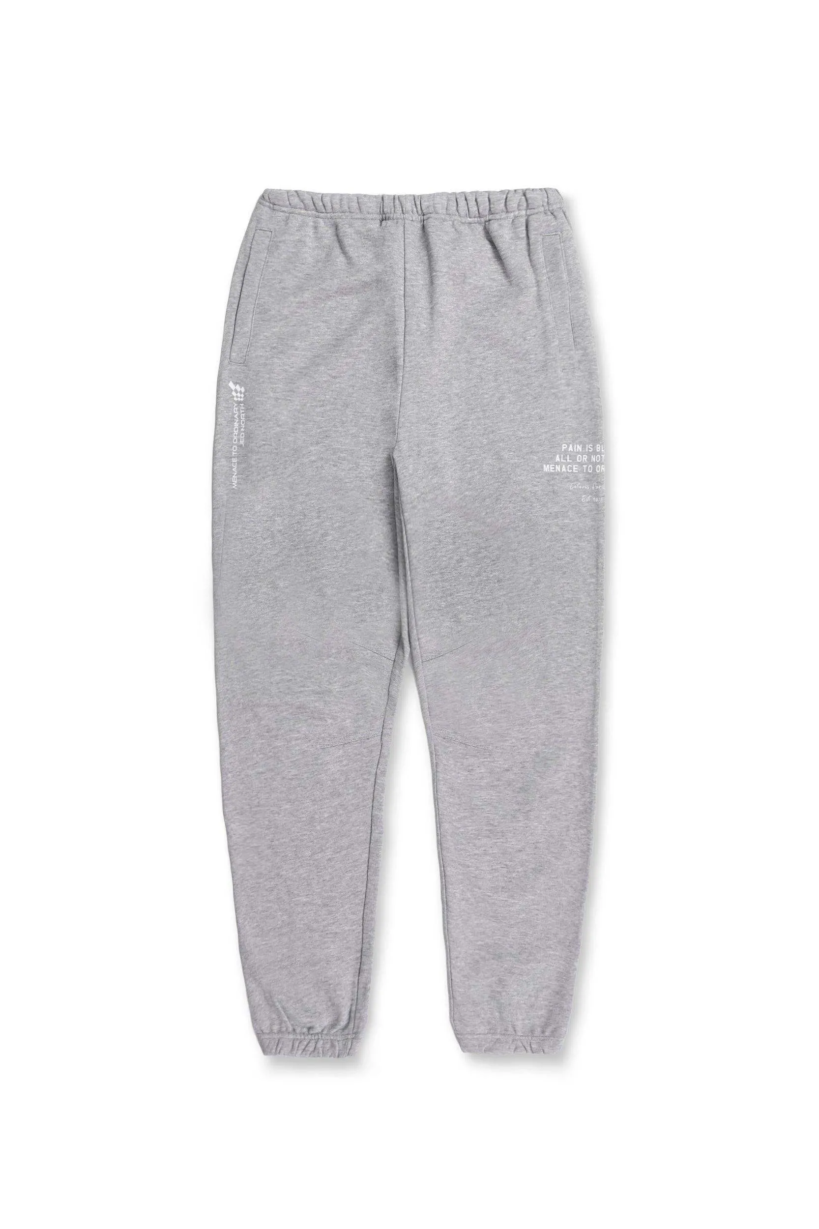 French Terry Athletic Joggers - Light Gray